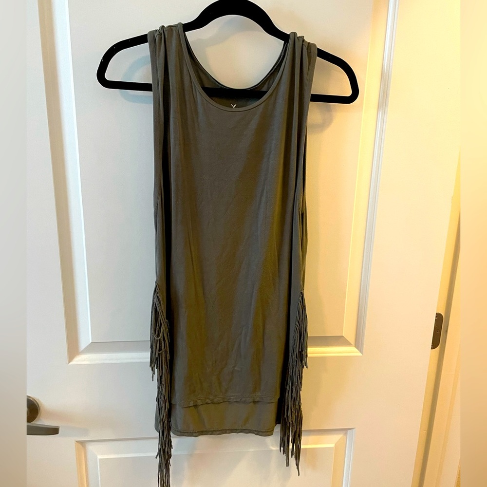 American Eagle Soft & Sexy, olive green, size S, boho tank